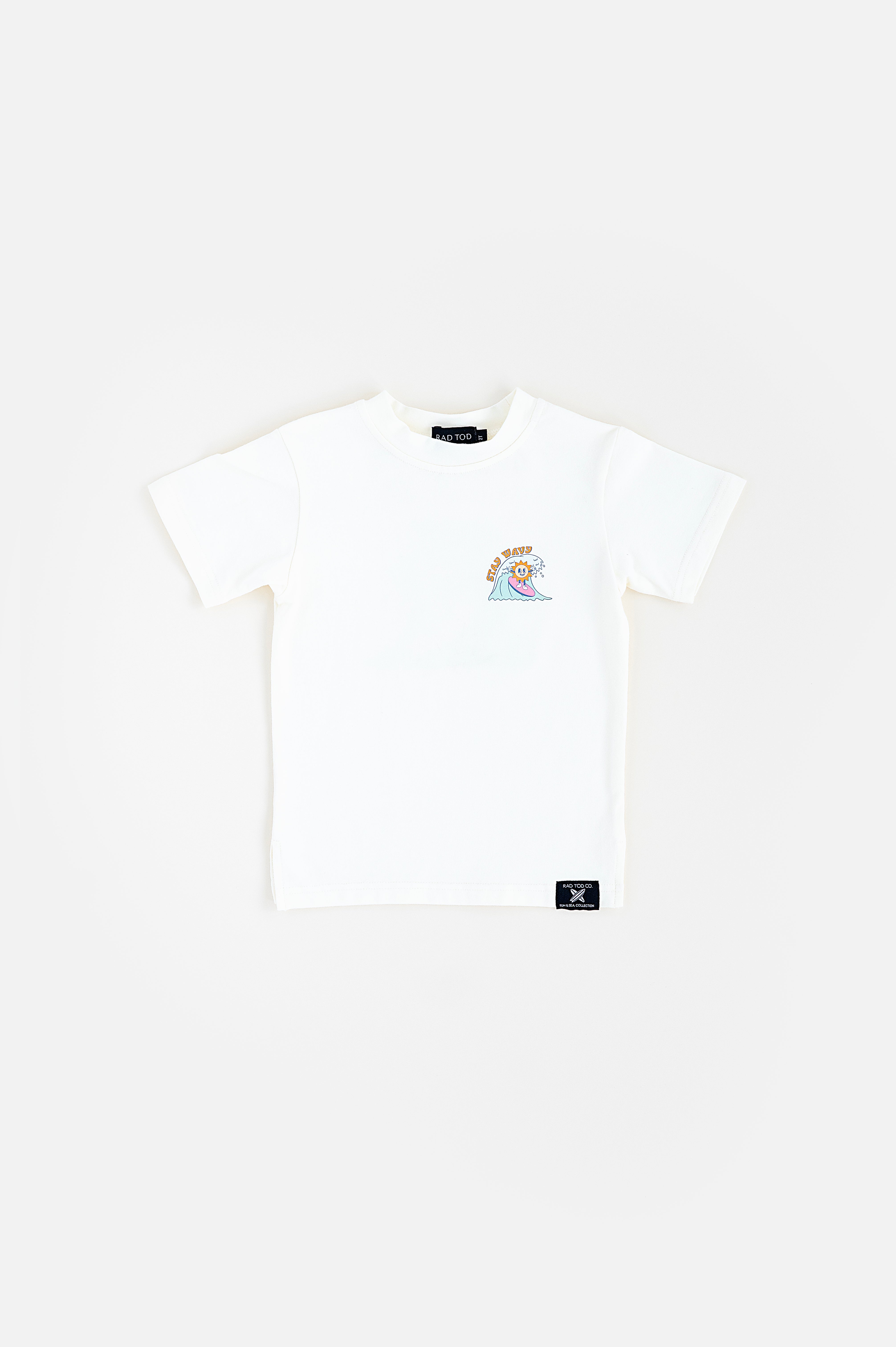 front side of a Trendy toddler t-shirt with vibrant designs for comfortable everyday wear