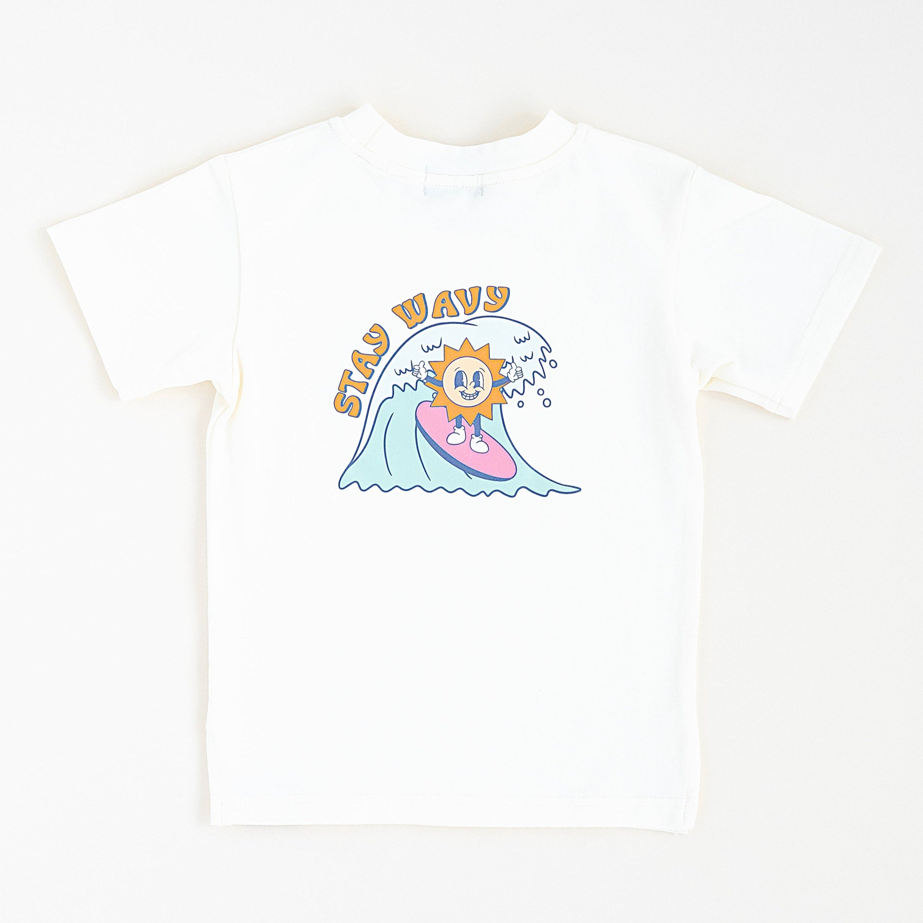 Trendy toddler t-shirt with vibrant designs for comfortable everyday wear this one features a sunny character surfing - RAD!