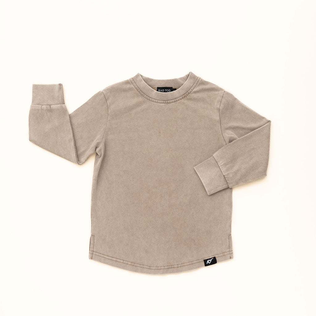 Beige long-sleeve shirt on a white background