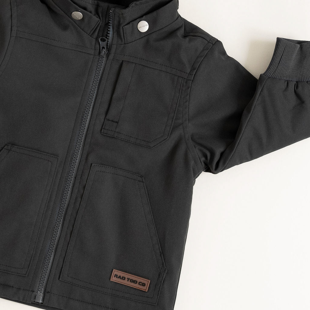 Close-up of Banxs Jacket custom button details