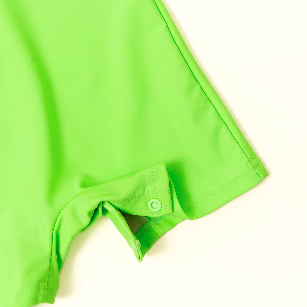 Snap bottom closure rashguard onesie easy diaper changes by rad toddler
