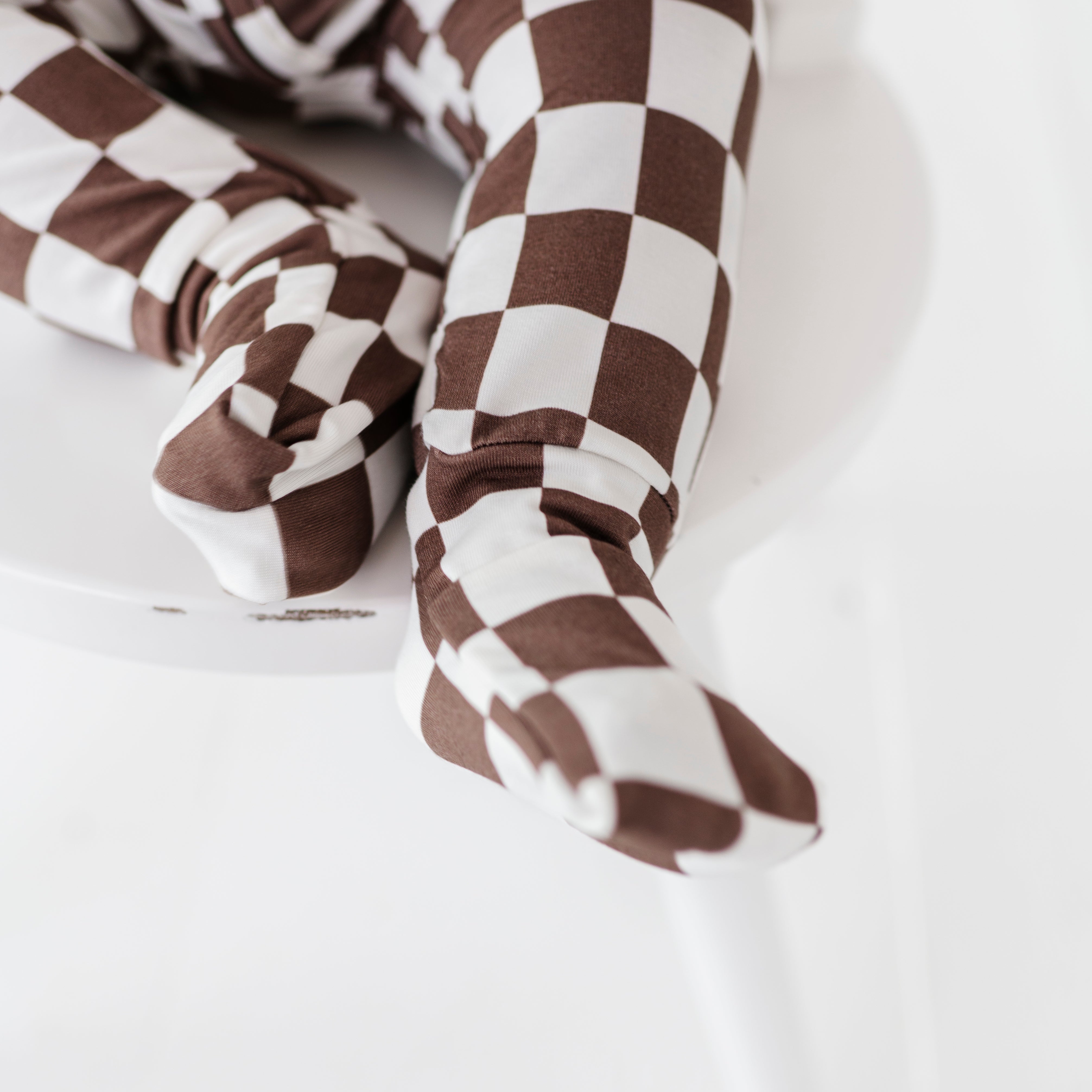 foldover footies on bronze checkers