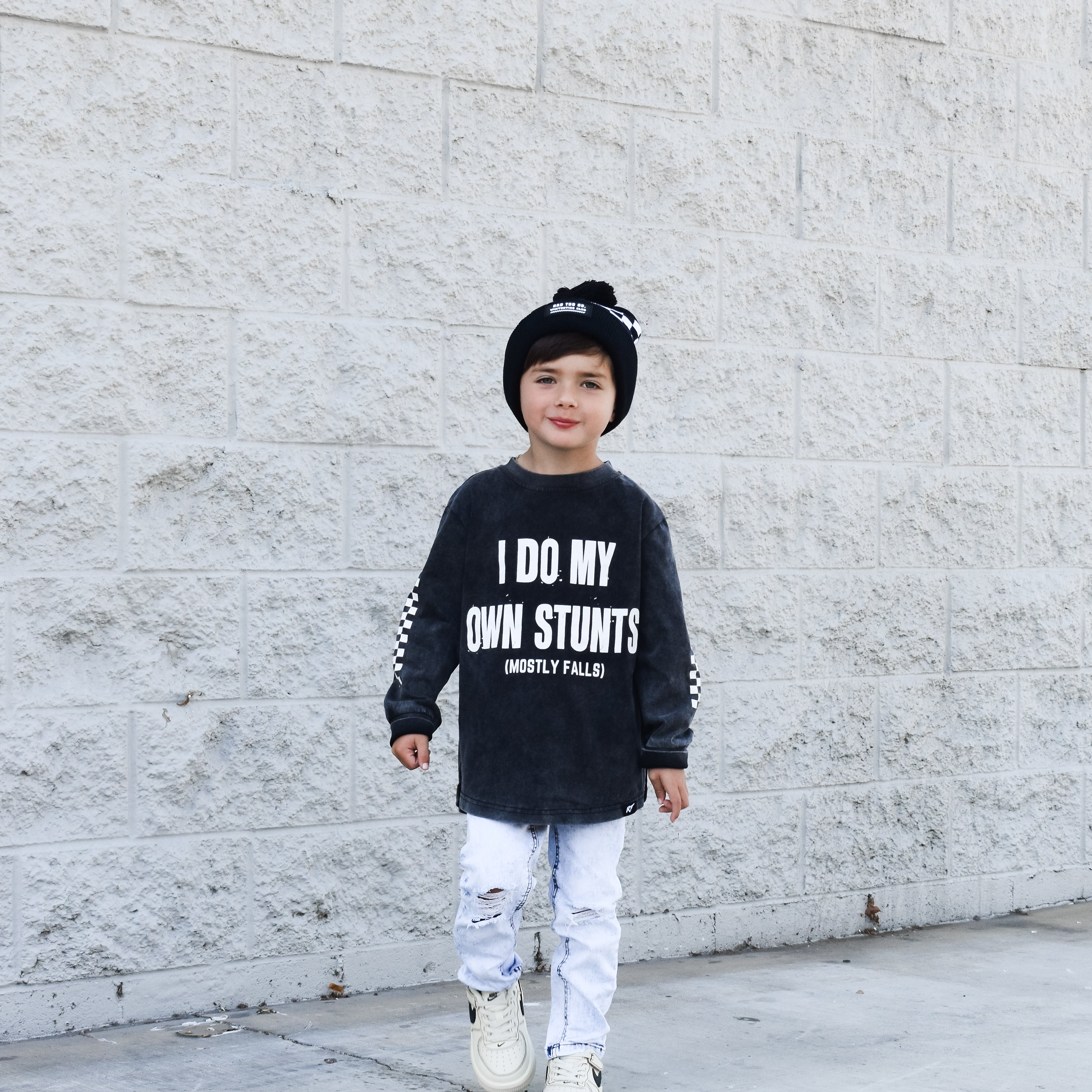 Funny kids graphic shirt – I Do My Own Stunt by rad toddler