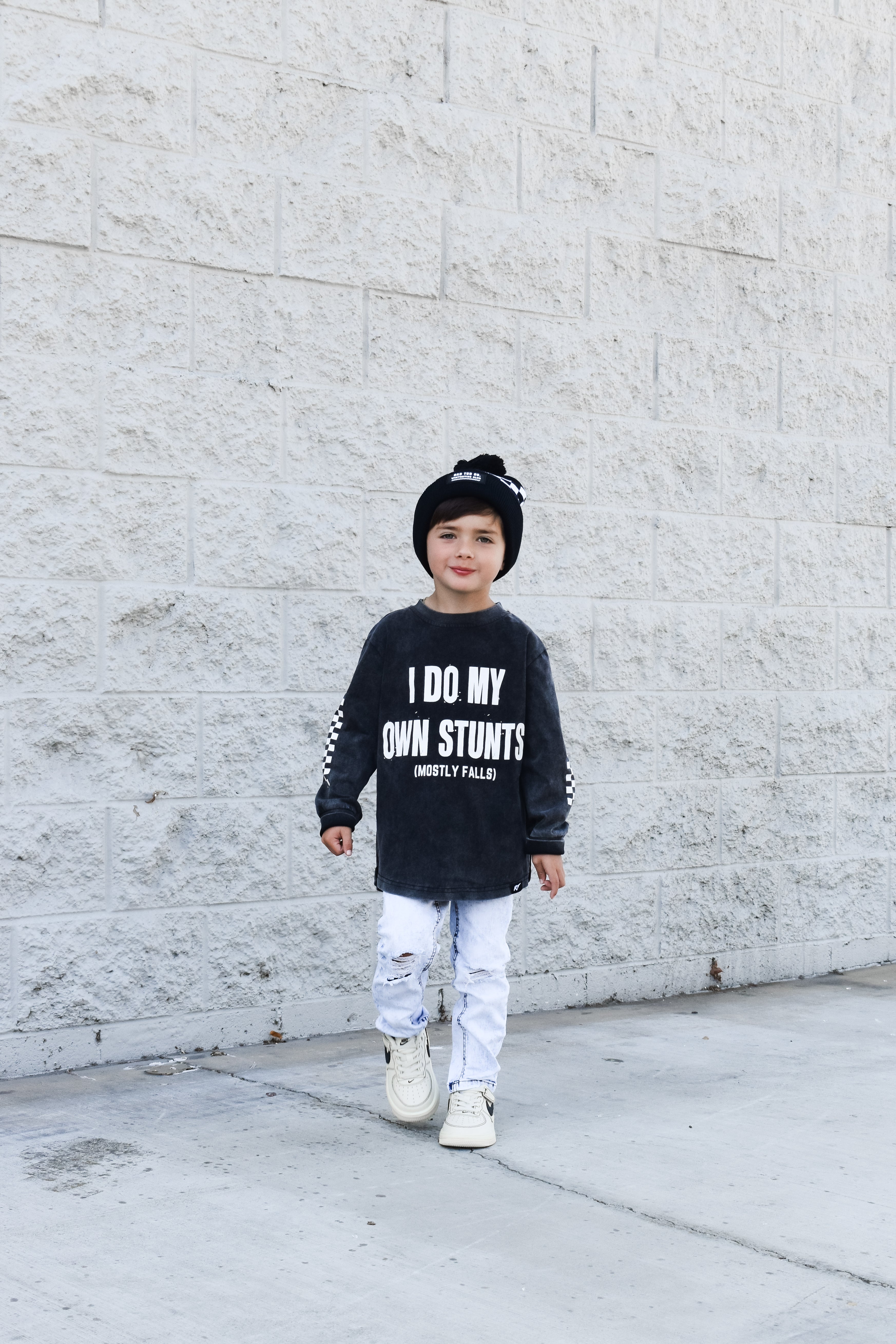 Funny kids graphic shirt – I Do My Own Stunt by rad toddler