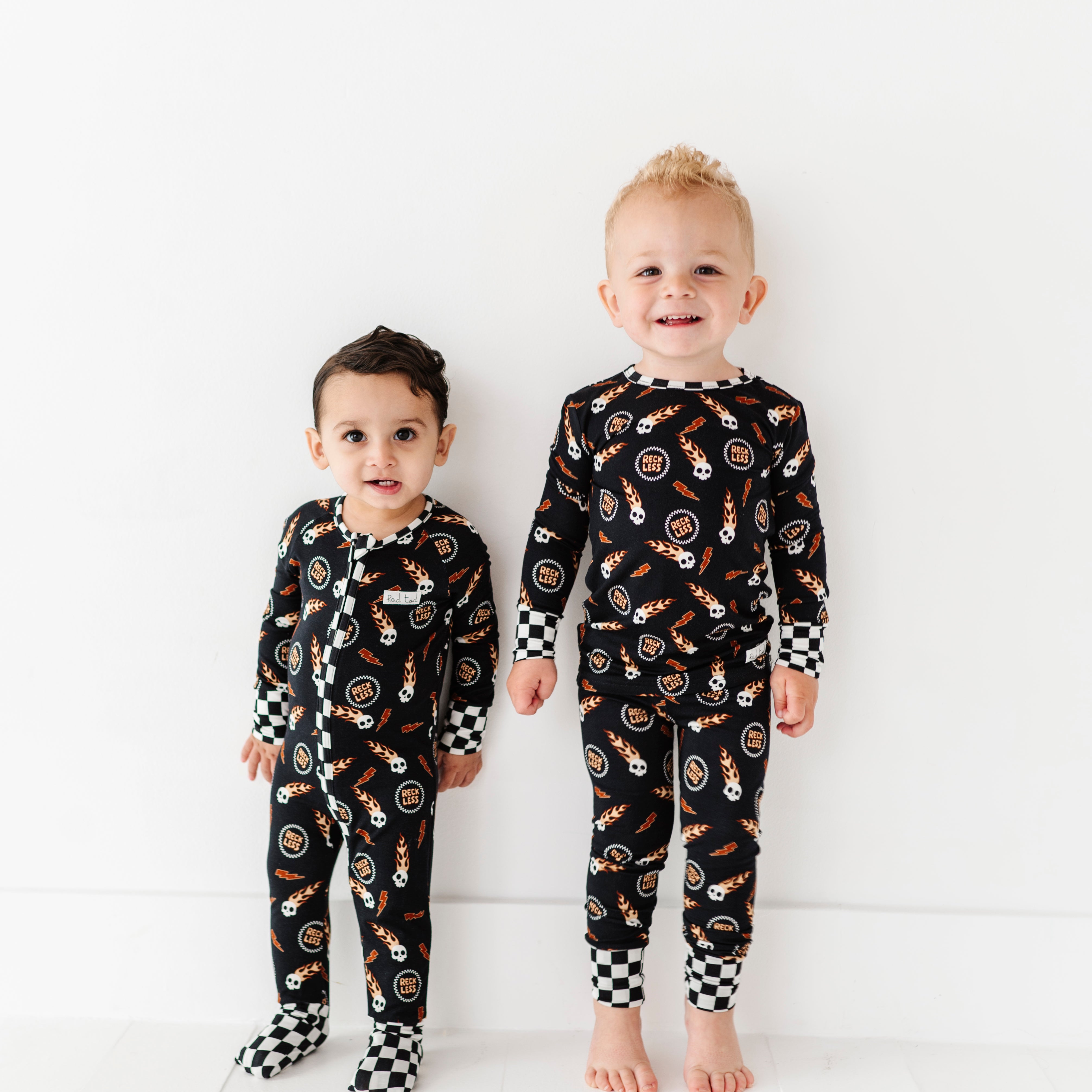 2 boys wearing Reckless bamboo 2-piece set for toddlers featuring bold style and ultimate comfort