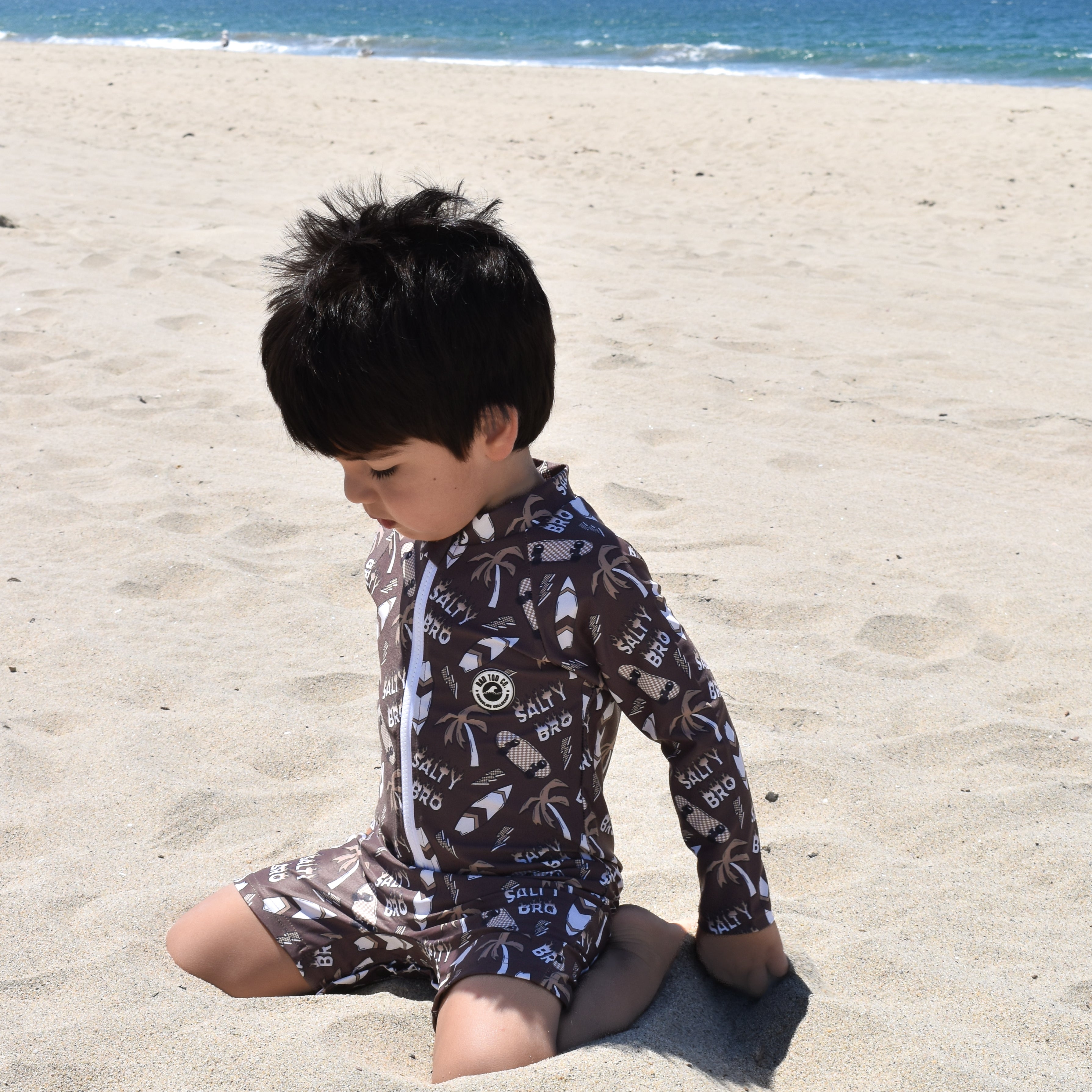 Kids beach outfit rashguard onesie lightweight quick dry