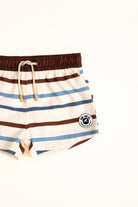 details on the Driftwood Stripes swimmies by Rad toddler