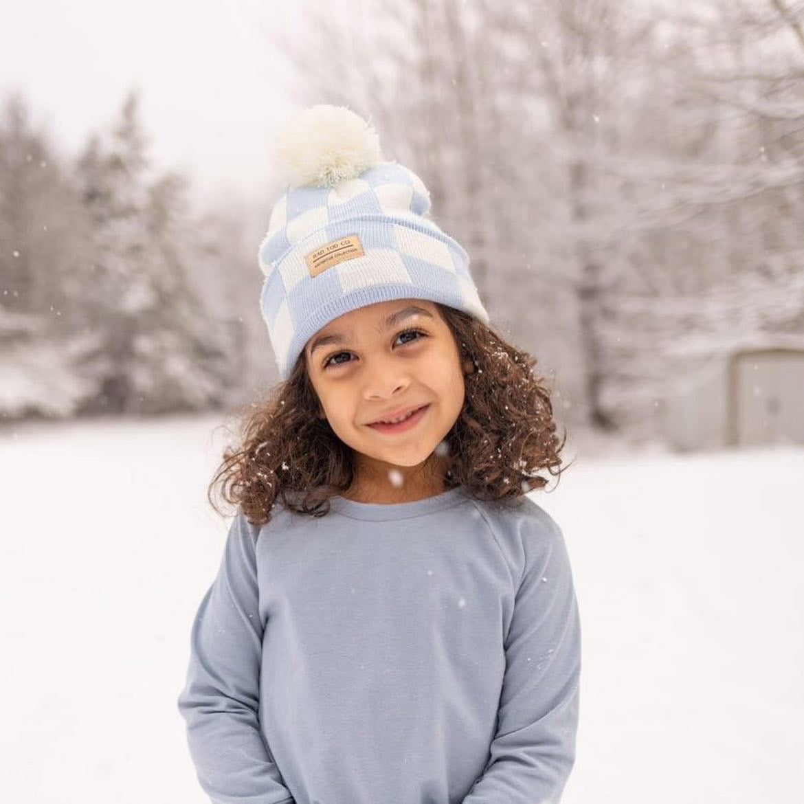 BLUE CHECKERED BEANIE – Rad Tod