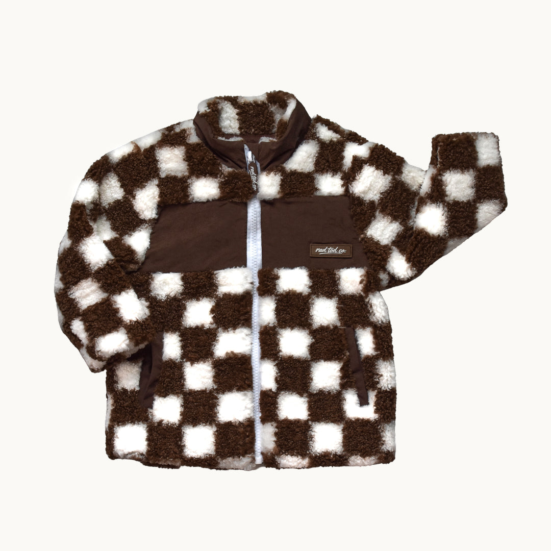 Summit Checker Sherpa | Boys' Sherpa Jacket | Rad Tod