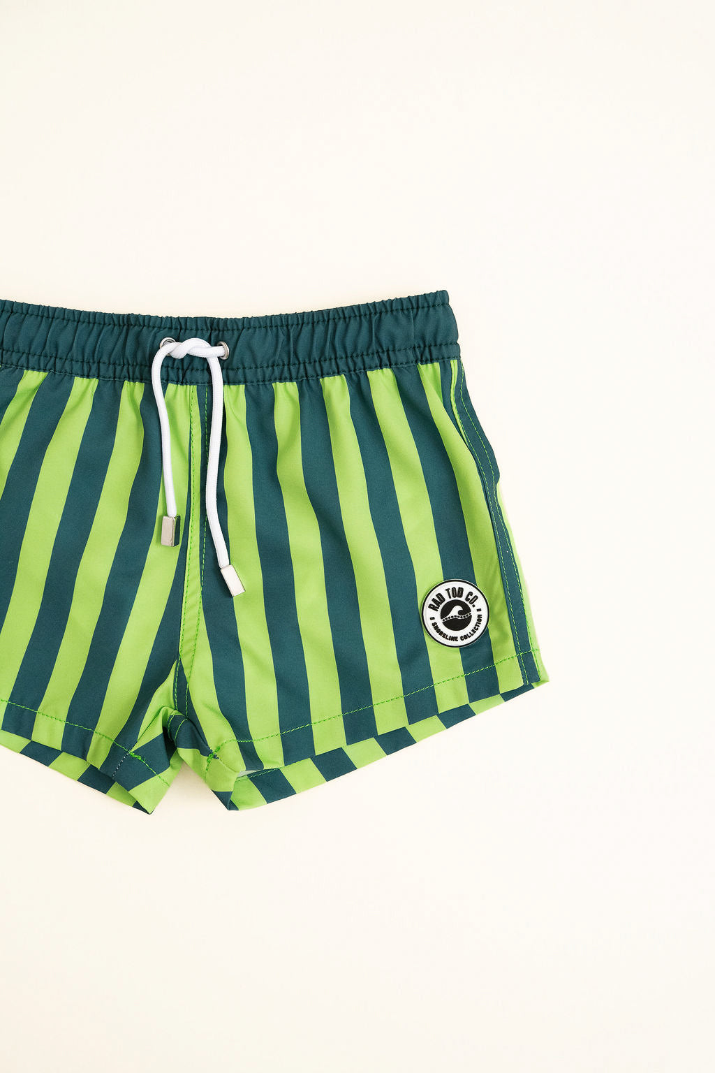 LIME GREEN and dark green striped hi visibility swimmie by Rad Toddler