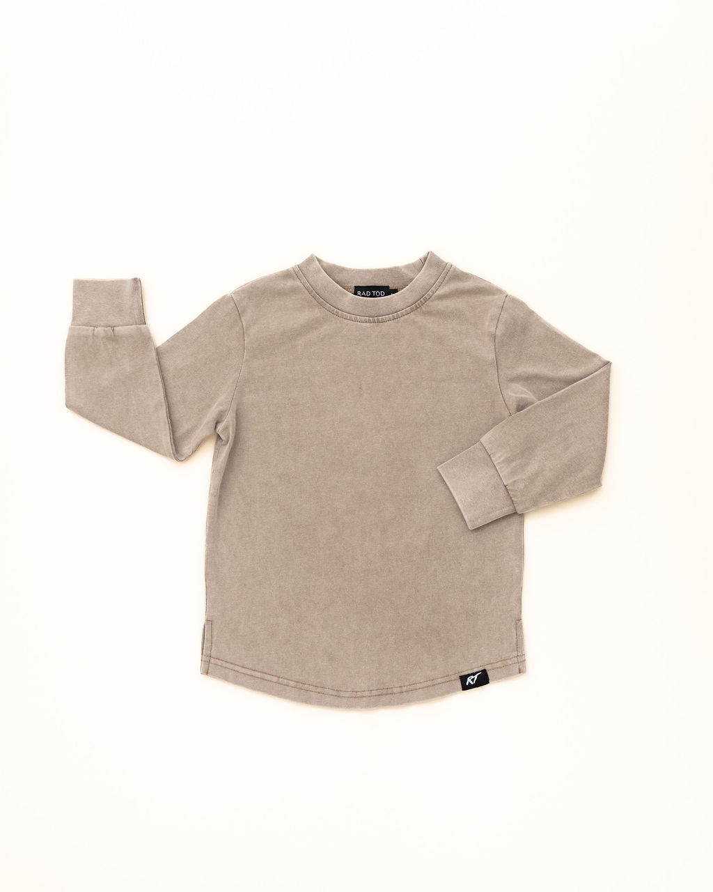 Beige long-sleeve shirt on a white background