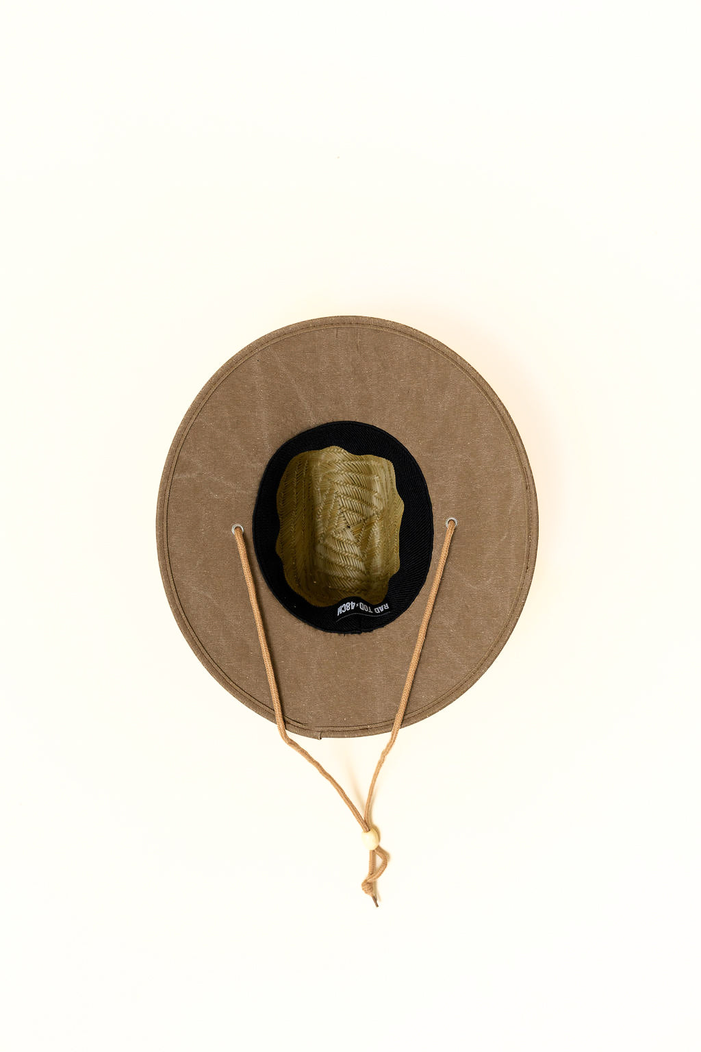 Acid Wash Dune straw hat in natural straw color with acid wash detail under the brim, wide brim providing sun protection for face, ears, and neck by Rad Toddler