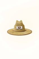 Acid Wash Dune straw hat in natural straw color with acid wash detail under the brim, wide brim providing sun protection for face, ears, and neck by Rad Toddler