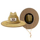 Acid Wash Dune straw hat in natural straw color with acid wash detail under the brim, wide brim providing sun protection for face, ears, and neck by Rad Toddler