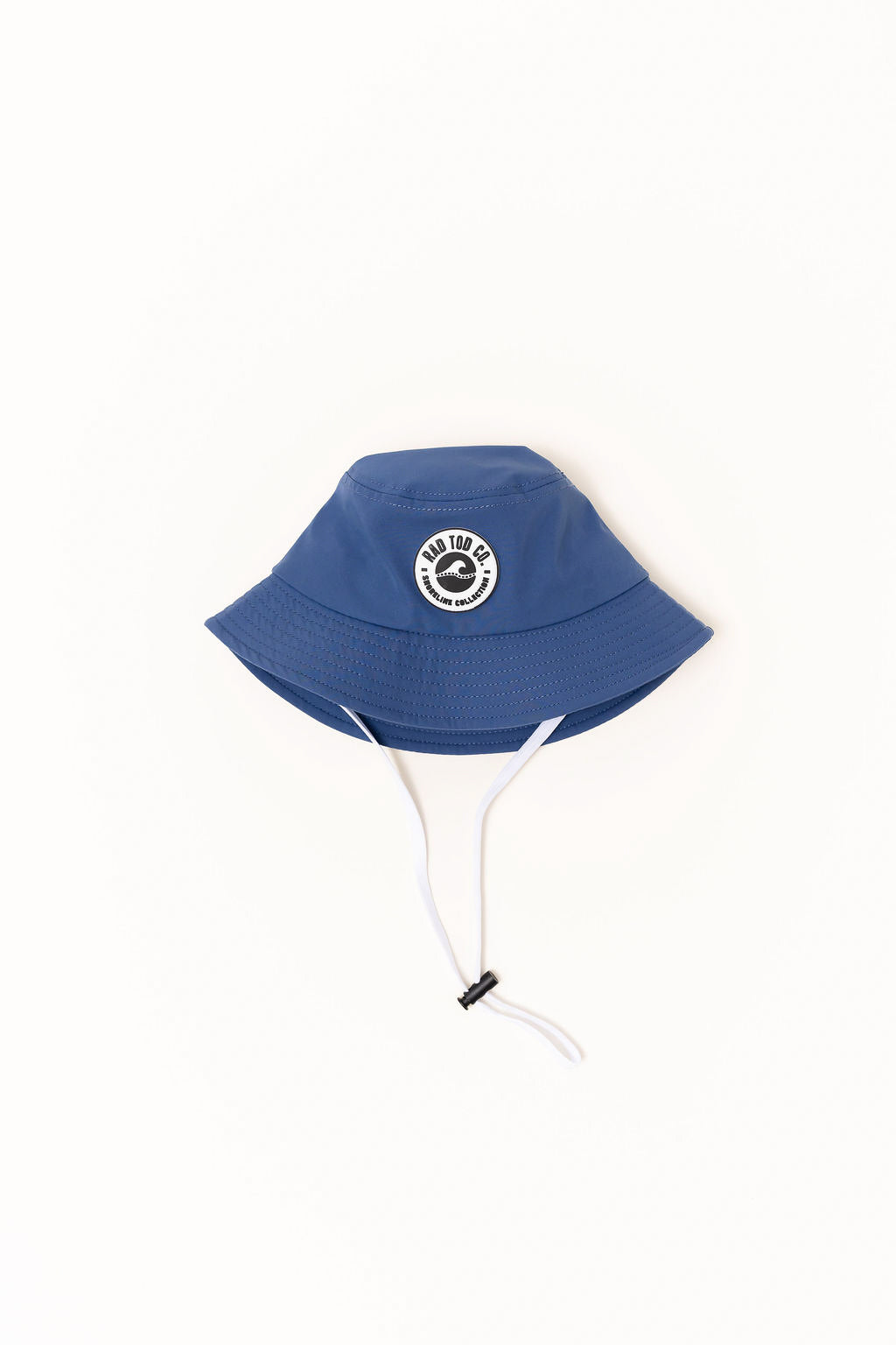Kids ocean blue bucket hat with adjustable strap