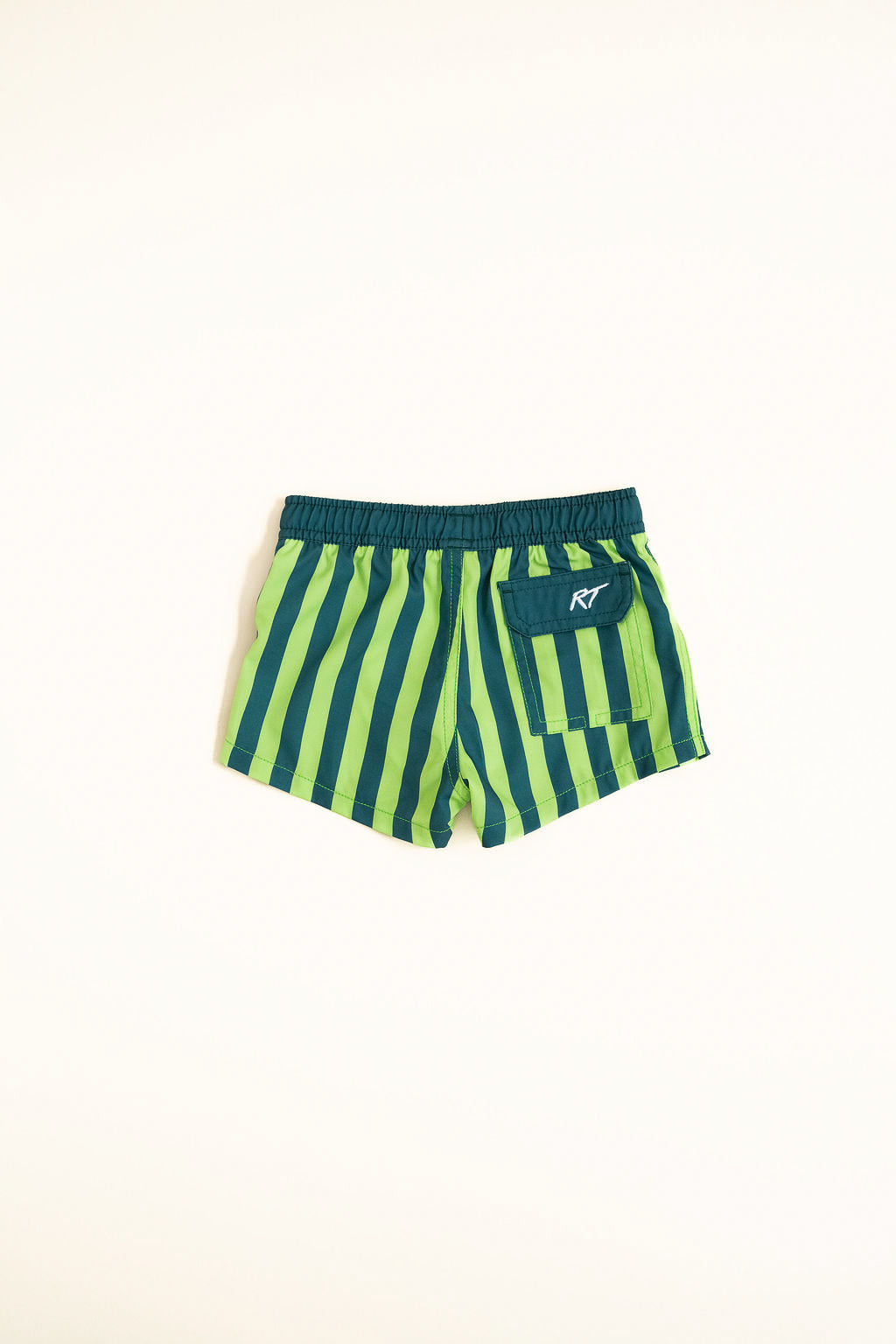 Green Machine swimmie in lime green and dark green checker by rad toddler