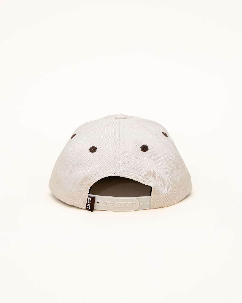 Adjustable back strap of the Moms Coffee Date kids snapback for a comfortable fit.