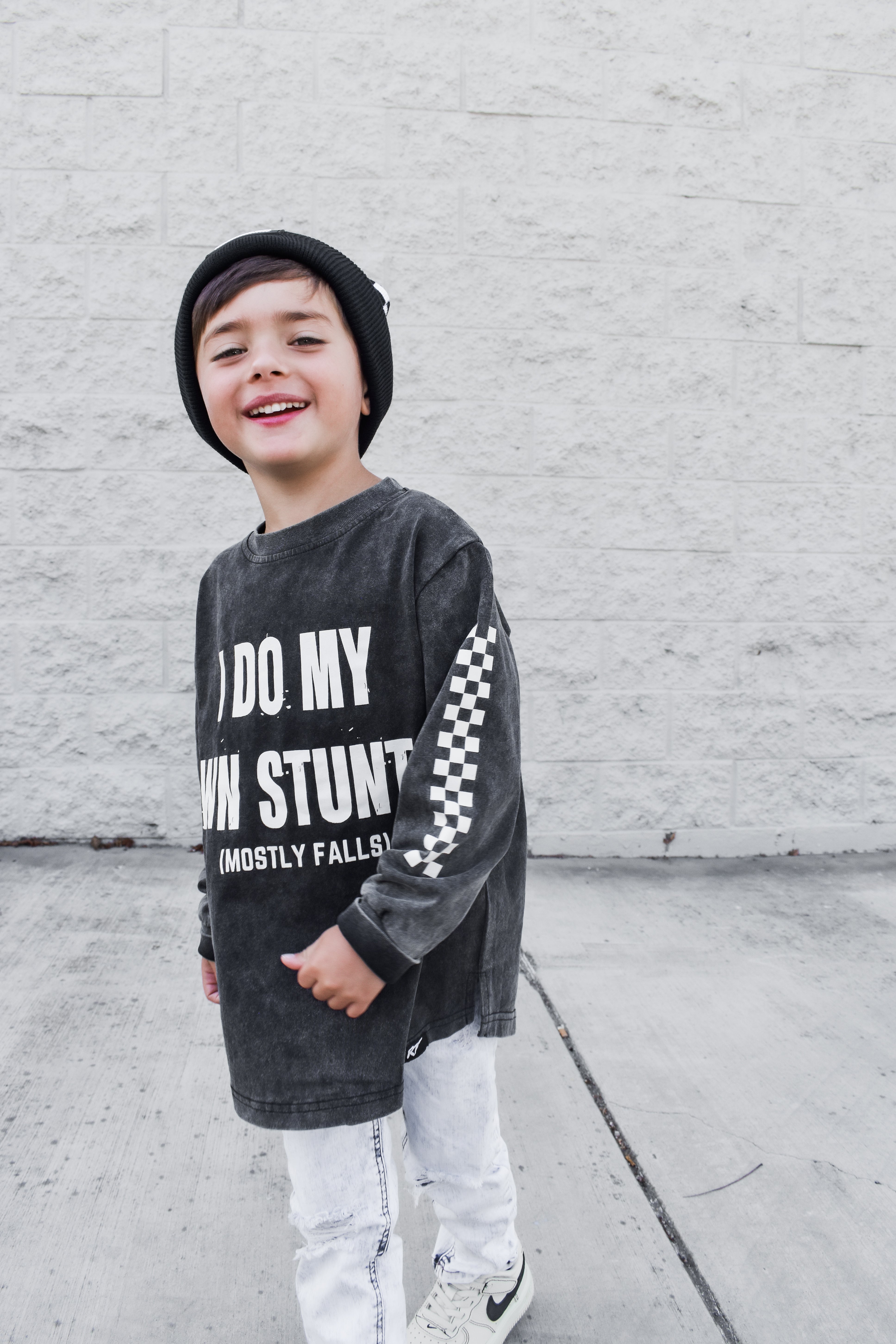 Funny kids graphic shirt – I Do My Own Stunt by rad toddler